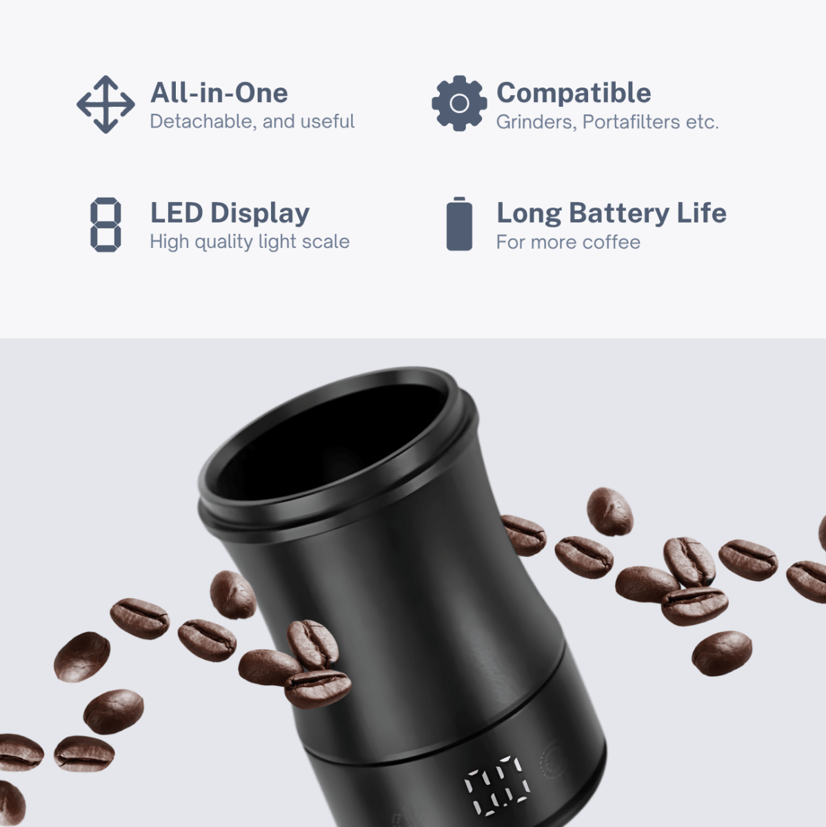 DosePro® Espresso Dosing Cup with Built-In Scale | Brewchi Australia - Brewchi